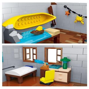 优016GWX渔夫系列造船厂模型小颗粒儿插童0格拼装积木玩具建筑模