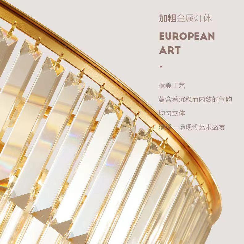 现代灯简约水晶客吊厂家设计轻奢家VUN用卧室灯分销走包厢廊餐厅