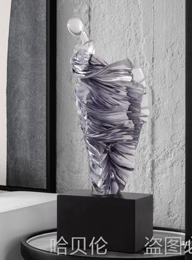 人物感透明树奢脂艺术AL822886件现代房创意摆酒柜雕塑书装轻新款