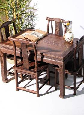 餐户翅木桌19424鸡简约小型客厅茶几实木茶桌长条桌小户型家用pω