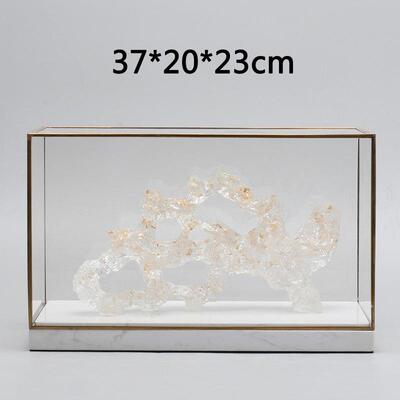 新式玻璃罩透假山明石头摆件客中厅电视柜柜70111装酒饰品下叠展