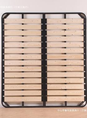 排架床架板榻骨榻米床架子可折叠实50841骨木1.8米1.5m钢架床加厚