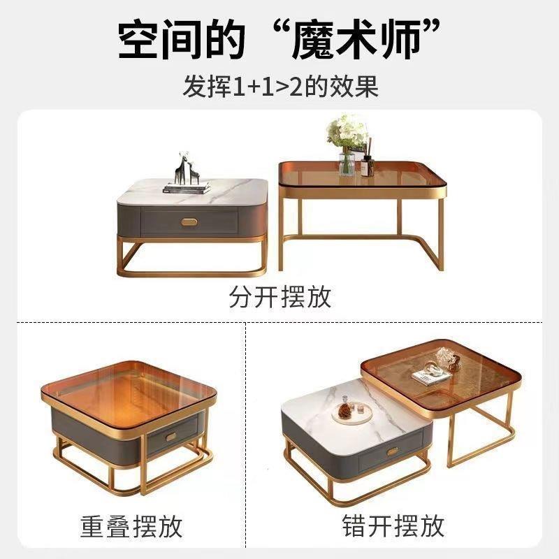 板方形茶几正方柜子形母茶岩几套装茶几小户型阳台52602877小茶桌