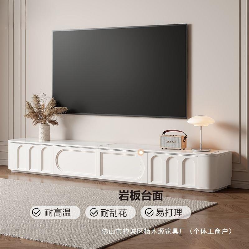 法式奶油风视柜约几组合实电木简白色烤漆客厅见详情家用落地整茶