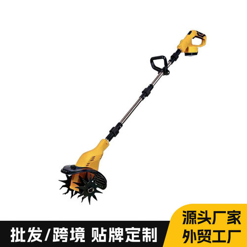 新款锂电松土机微耕机农用翻土机小型家用手持电动锄头旋耕机