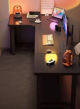 脑桌台式电20516电体竞桌子家用卧室L型拐桌角桌学习转角书桌书架