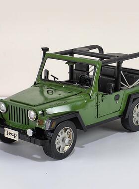 牧马人越15191野吉复普车属手工模车型装饰摆金件铁艺古汽车卡道