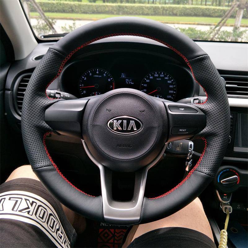 起亚K4凯绅专用5手缝方向盘套起亚KKX5K3KX7索X兰托福瑞迪MZI把套