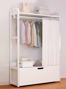 服衣帽架衣架加卧室挂37451衣架落地收纳简架衣易置物架家用衣柜