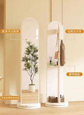多功能旋15140转轮子穿衣卧室挂衣架一体全落地家用身镜网红试衣