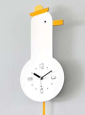 wozoom屋准网红动物挂客厅钟家用个打性创现代意简约挂墙免孔MAM0