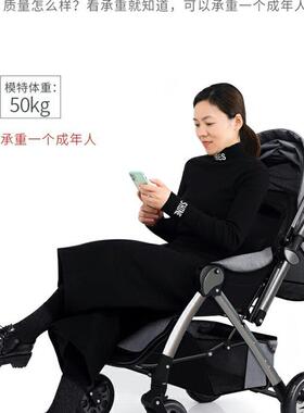 婴儿手推车0-3岁可坐可躺便折叠宝宝向推轻78462四轮减行双震遛娃