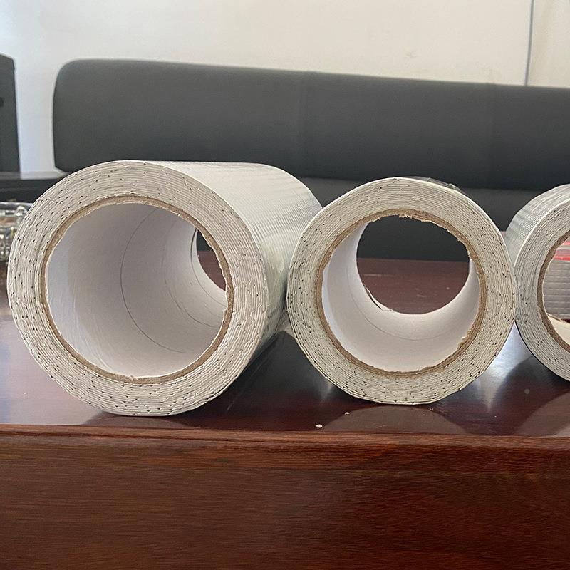 丁基胶带防水铝箔胶带自粘丁FYI带基胶彩钢瓦楼顶屋箔面铝补漏胶