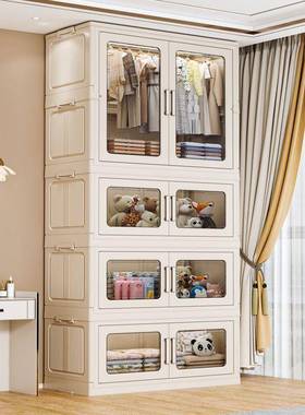 折叠式儿衣柜免27133安装收纳柜婴儿宝宝物储物柜家衣能用多功童