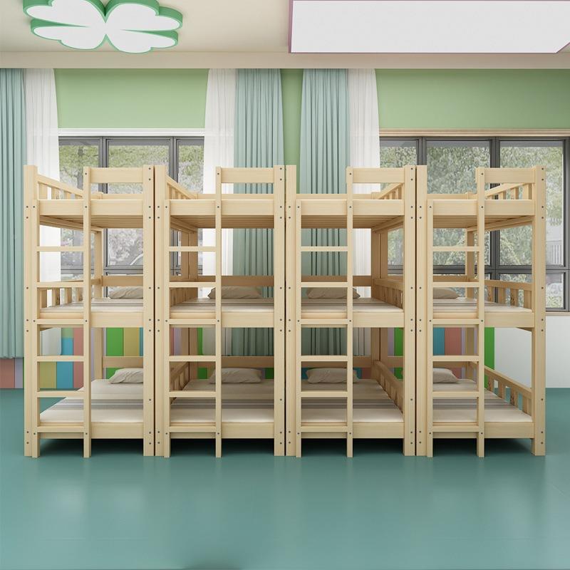 3164幼儿园三层床实上下床儿管童高低床上中下铺学生木宿舍托班午