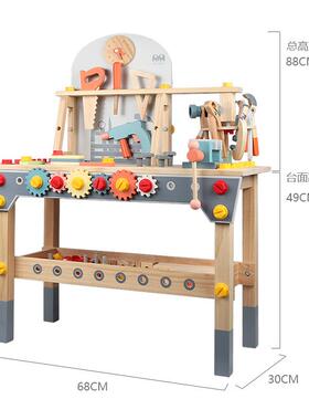 木制儿12079童仿维修工具台螺丝区螺母拼工具桌面真装玩具游乐园