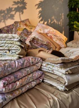 A类李奇官0%大豆纤2维MW-08250被芯滑天丝棉可水洗高端印花春秋被