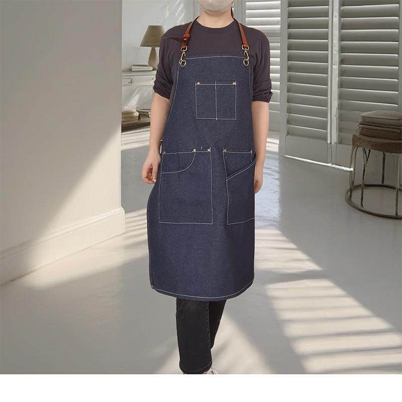 围制纯蓝色牛仔3个口袋45399围裙时尚定餐厅务花店园艺服裙绘画,农机/农具/农膜,其它农用工具,淘宝优惠券,粉丝福利购,淘宝优惠卷