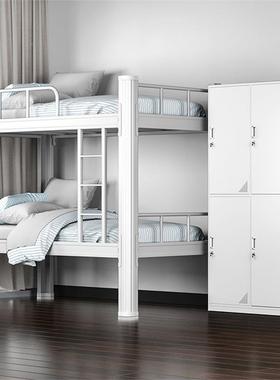 上加厚下铺铁架床双层铁艺床学室生宿舍人上下床员工XEO寝双高低