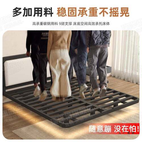 悬床架床双人铁床家用不锈钢铁床艺床加厚钢架单F988SM5H人高架浮