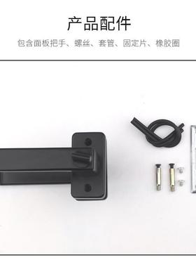 卫生间YNA极窄门锁全铝合金平玻门边框把手小型竖门孔开门璃锁通