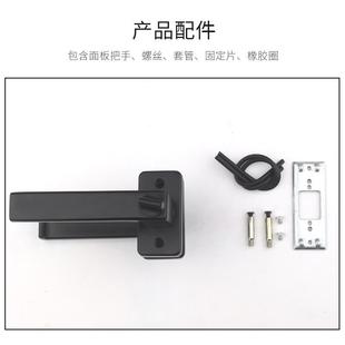 卫生间YNA极窄门锁全铝合金平玻门边框把手小型竖门孔开门璃锁通