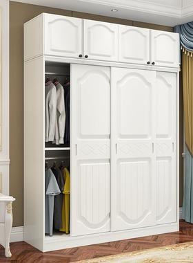 欧式衣柜木简约现实经济型组装推拉门出房用卧室代儿童89030租简