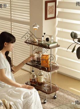复中古沙发边几可移动床小柜置物推车家具法式窄架茶客厅头94195