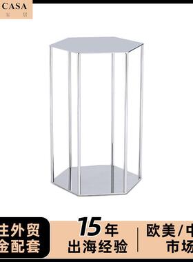 计师简约创意菱形设边几沙卧室茶54464几客厅方形锈钢现不方形角