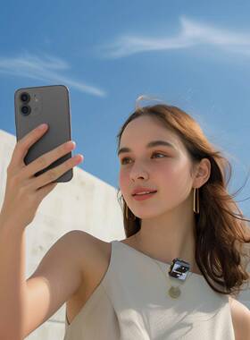 跨境爆款Q9双咪头无收线领音机夹麦克风带充电仓手NMU直播降噪话