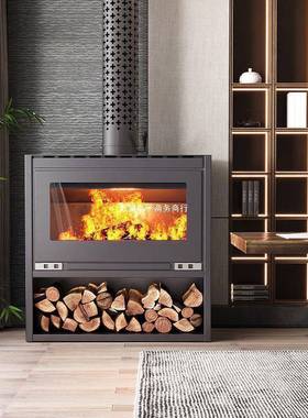 真火燃木RHN暖壁炉民匠人农村柴火家用别烧墅宿采暖炉取炉装饰柜
