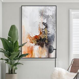 大芬油画村玄关装饰画纯手绘厚肌理立体抽象客厅轻奢别墅大幅挂画