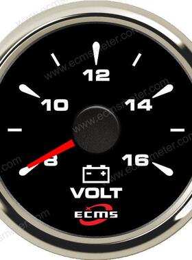 ECH防水螺纹安装多彩背光改装车房车船舶船用指针电压表12V