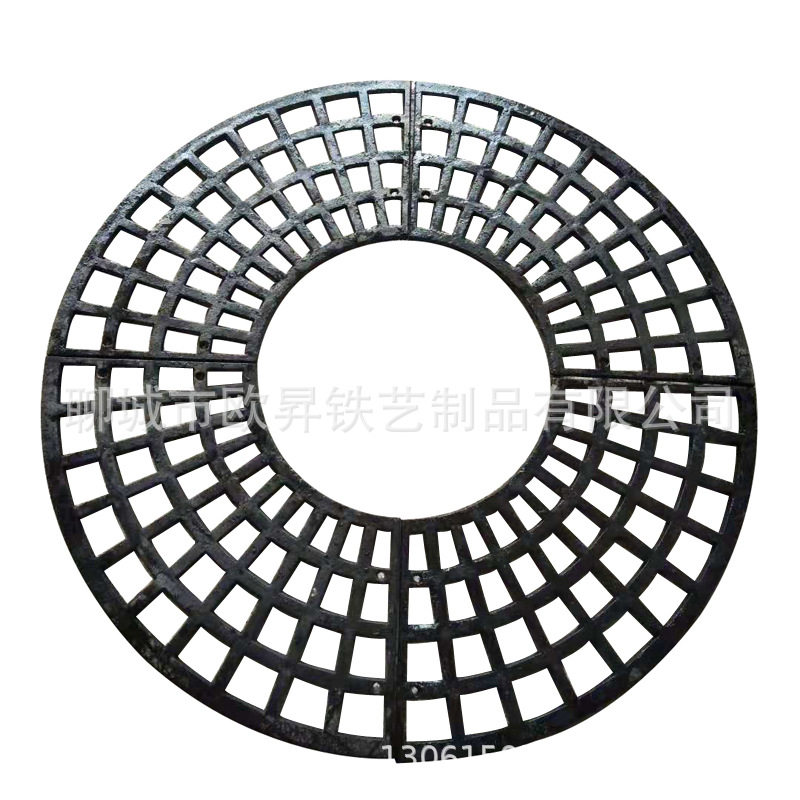 广东广州各种铸铁树池篦子铁艺树围护树板铸铁树篦子铸造树坑板