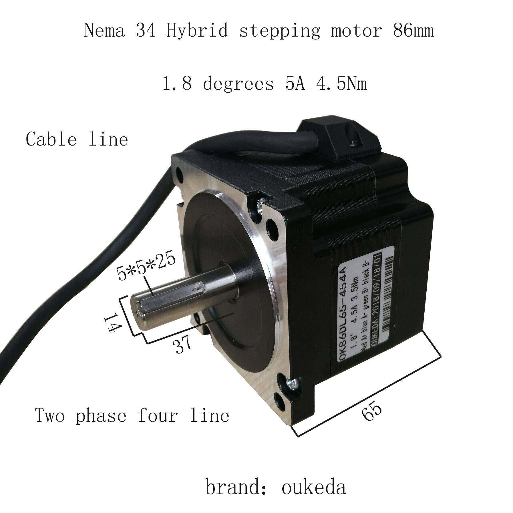 Nema34Hybridsteppingmotor86mm1.8degrees3.5Nm4.5A