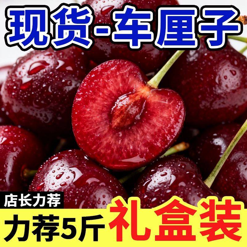 智利进口4J车厘子礼盒装5斤樱桃黑珍珠大果孕妇水果【原装礼盒】