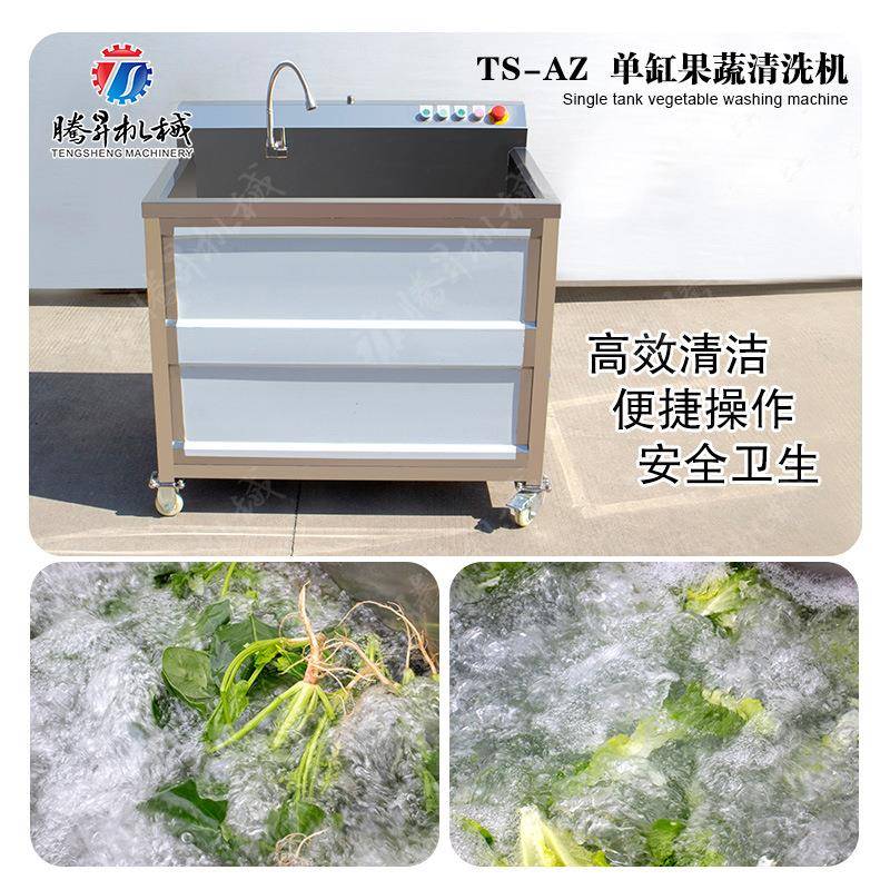 芽苗菜清洗机械设备单缸果蔬清洗机沙葱清洗机小型气泡洗菜机