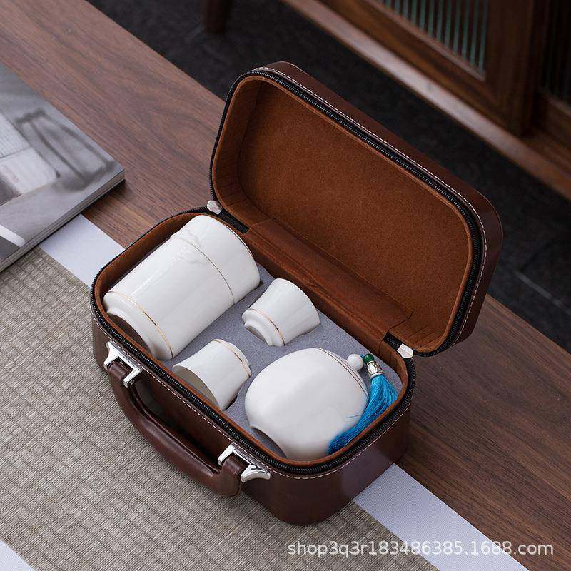 羊脂玉瓷白瓷快客杯一壶三杯过滤便携式旅行茶具套装小套办公室用,工业油品/胶粘/化学/实验室用品,其他实验室设备,淘宝优惠券,粉丝福利购,淘宝优惠卷