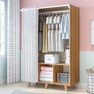 0A专挂长衣服的衣柜大衣挂衣服多简易全挂式家用卧室无门防尘帘衣