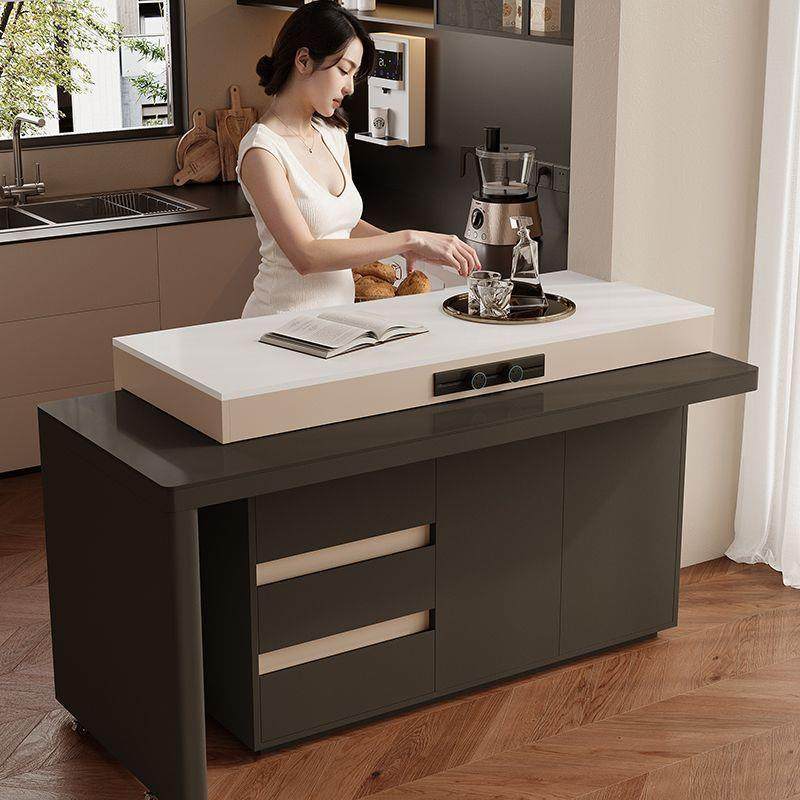 新款岛台餐桌一体家用可旋转伸缩岩板小户型厨房中岛泡茶吃饭桌子,工业油品/胶粘/化学/实验室用品,其他实验室设备,淘宝优惠券,粉丝福利购,淘宝优惠卷