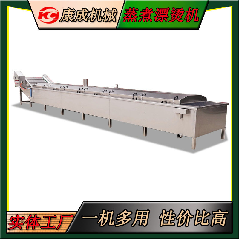 不锈钢黄桃漂烫机304橘子瓣预煮机蒸汽加热板栗蒸煮机康成批发