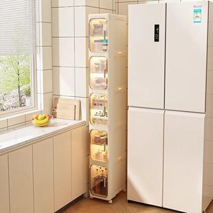 夹缝置物架厨房储物柜冰箱侧面极窄21cm宽缝隙收纳柜卫生间小推车