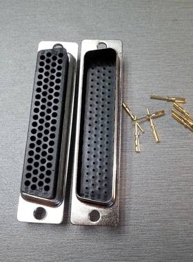 HDB78针压线式连接器高密度78Pin镀金3U公头新品实心打线式端子