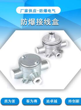防爆接线盒铸钢Q235镀锌化工粉尘环境三通IIC端子密封粉尘防护