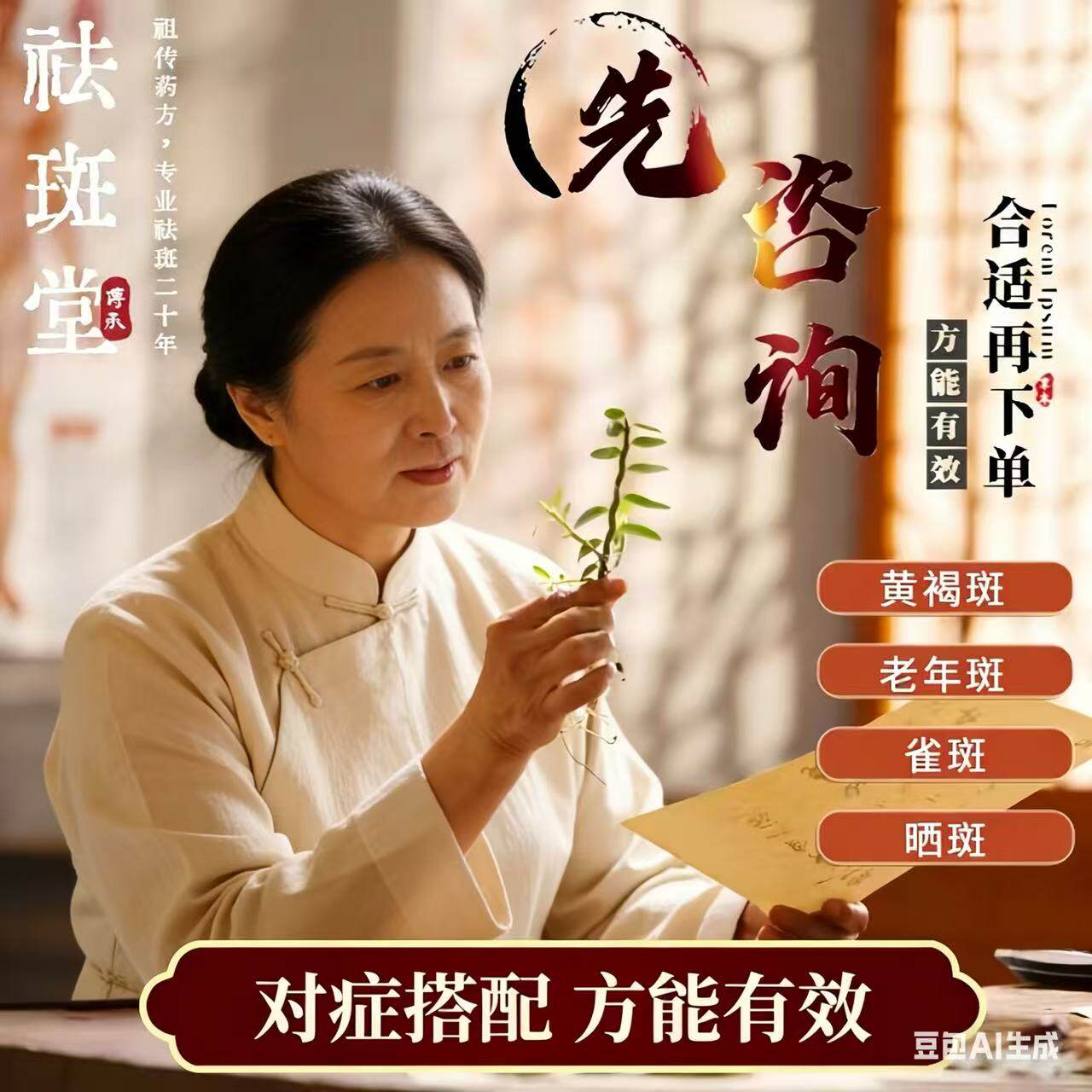 【先咨询 再下单】美白祛斑霜分型淡斑黄褐斑雀斑淡化色斑嫩肤亮
