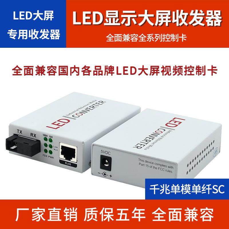LED全彩显示大屏专用收发器兼容灵星雨诺瓦控制卡LED光电转换器