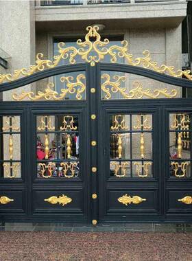 铝艺大门欧式风格庭院装饰铝艺大门整套铸铝大门规格齐全