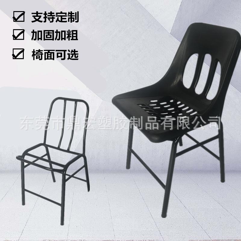 全加固防静电靠背椅塑胶椅凳工厂车间工作椅防静电铁脚加固塑料椅