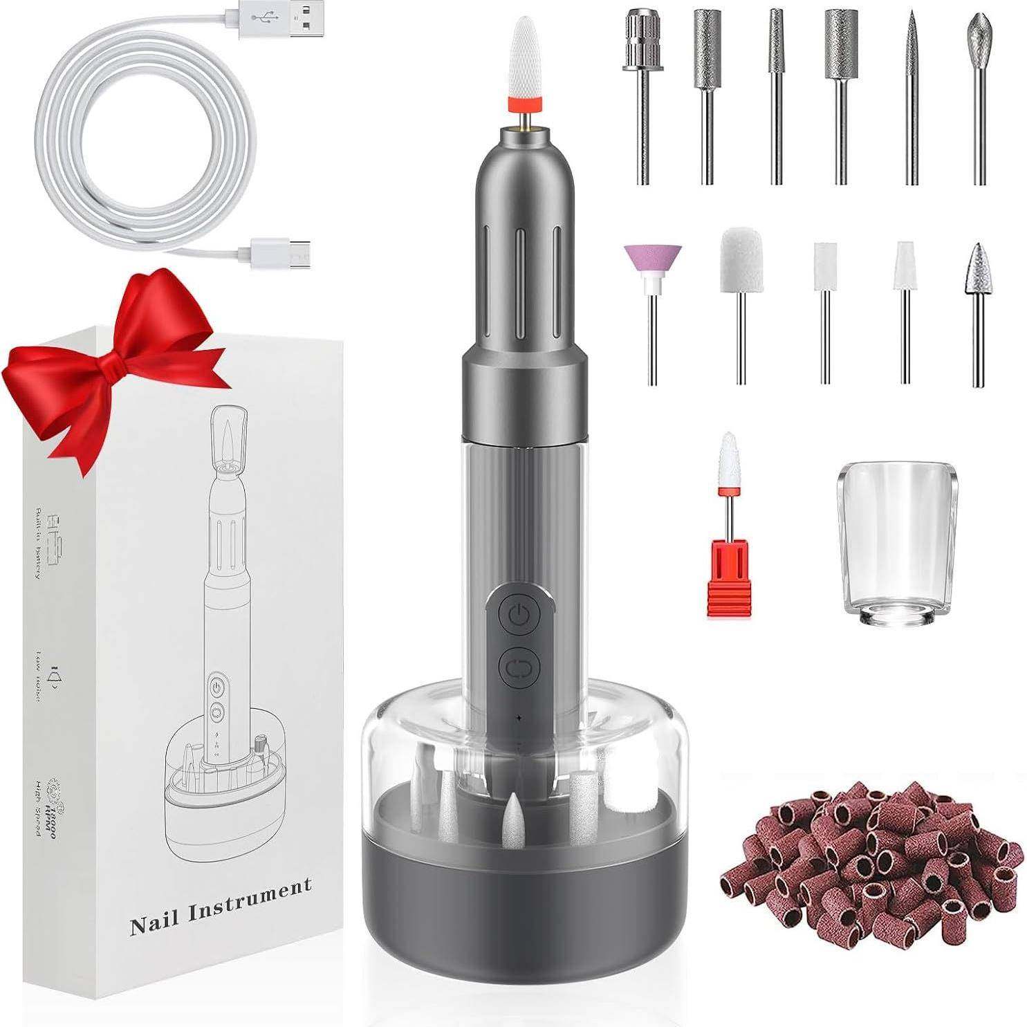 美甲打磨机卸甲机电动修指甲卸甲机笔式便携去死皮机修磨厚灰指甲