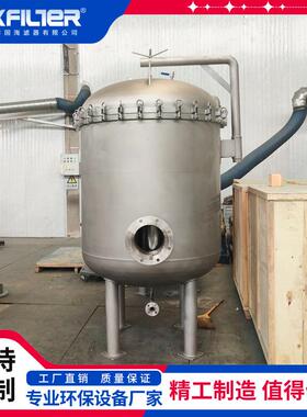 300立方10袋不锈钢袋式过滤器DN200液体过滤304/316不锈钢材质
